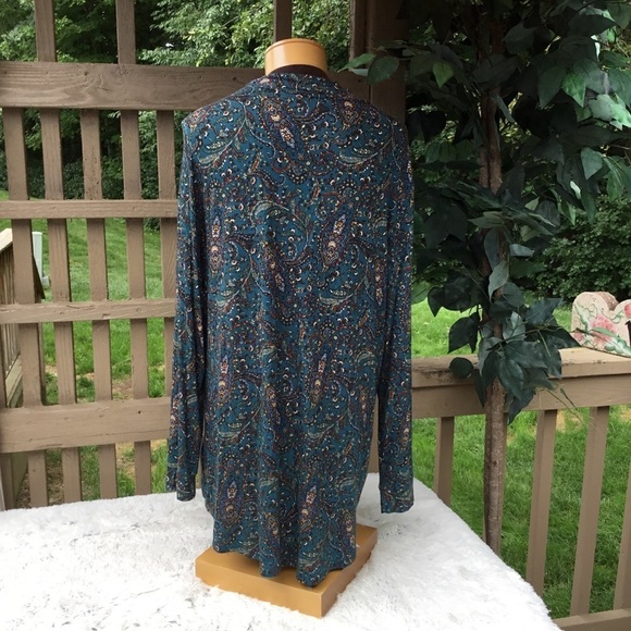 Ruff Hewn Turquoise paisley print 2x Blouse - Picture 10 of 15